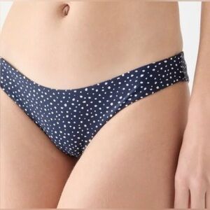 J.Crew Women's NWT Tiny Dot Christie Swimsuit Bottom Navy & White Size 3XL